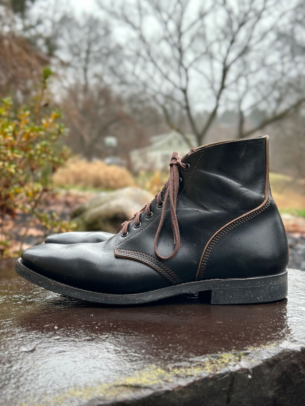 Photo by gmart7 on December 5, 2023 of the SKOOB M-43 Service Shoes in Black Italian Horsebutt.