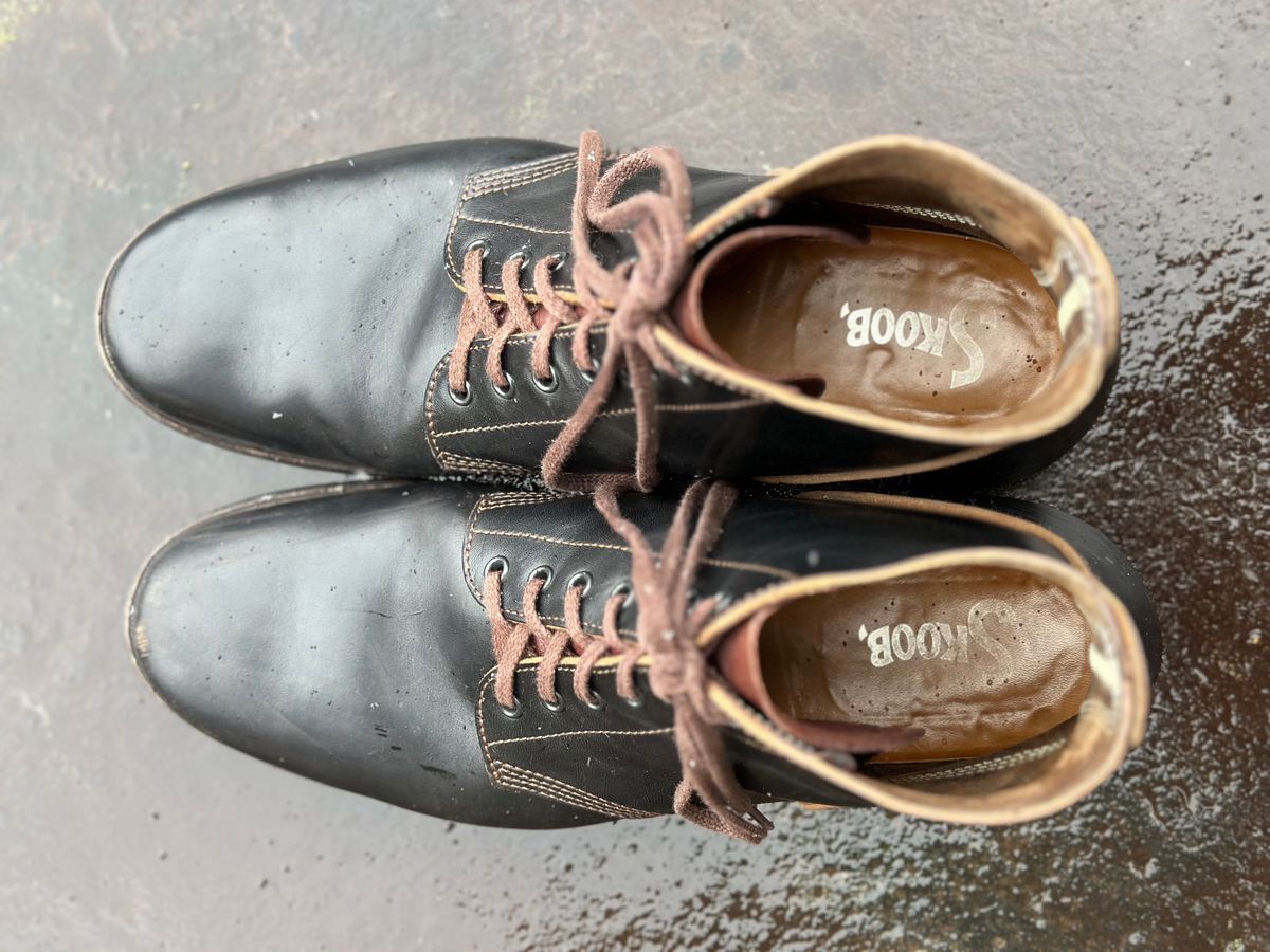 Photo by gmart7 on December 5, 2023 of the SKOOB M-43 Service Shoes in Black Italian Horsebutt.