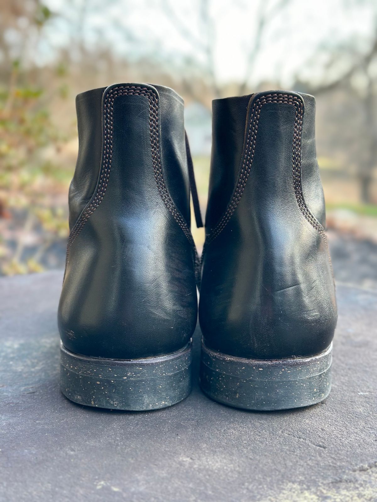 Photo by gmart7 on January 5, 2024 of the SKOOB M-43 Service Shoes in Black Italian Horsebutt.