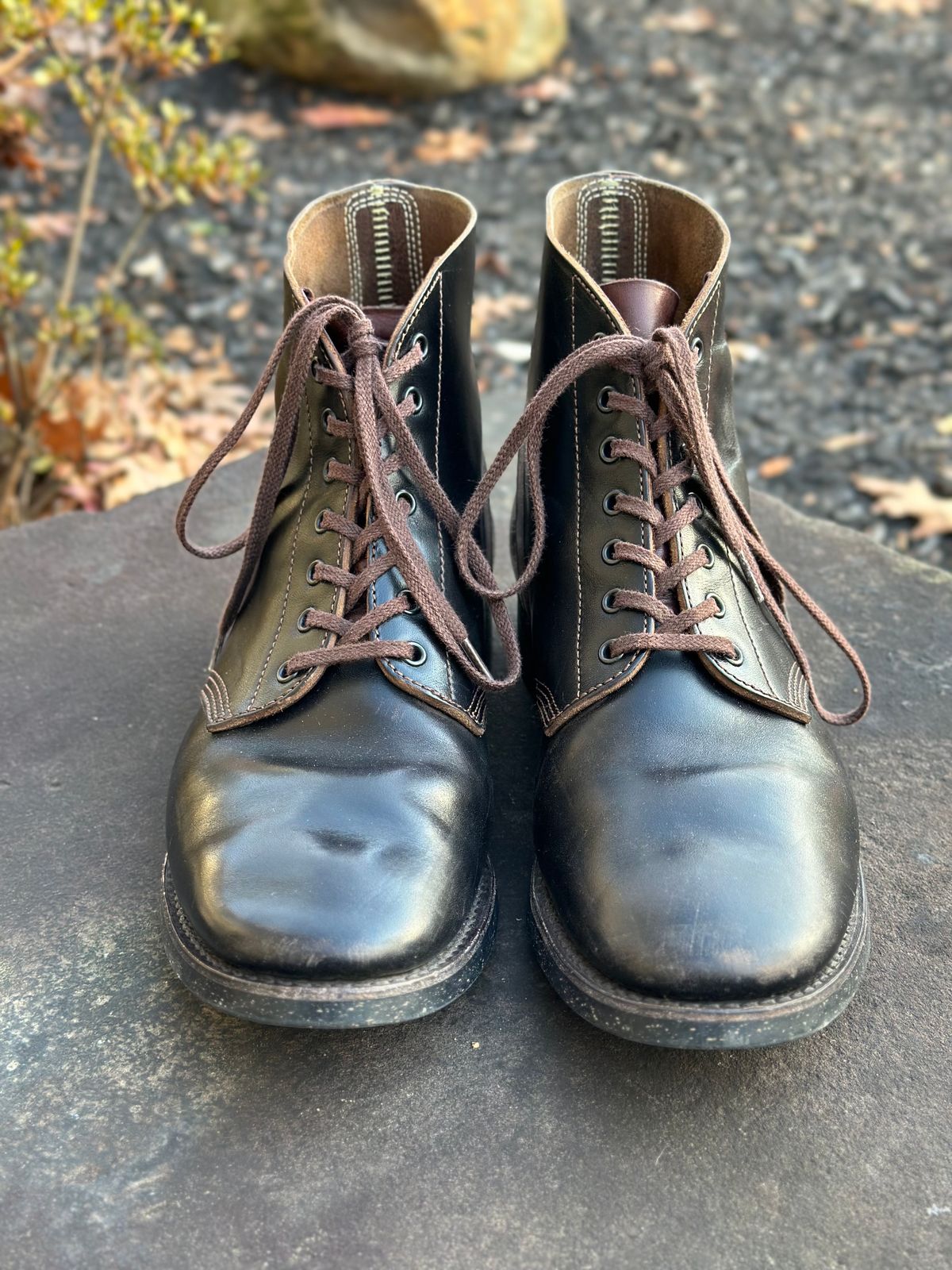 Photo by gmart7 on January 5, 2024 of the SKOOB M-43 Service Shoes in Black Italian Horsebutt.