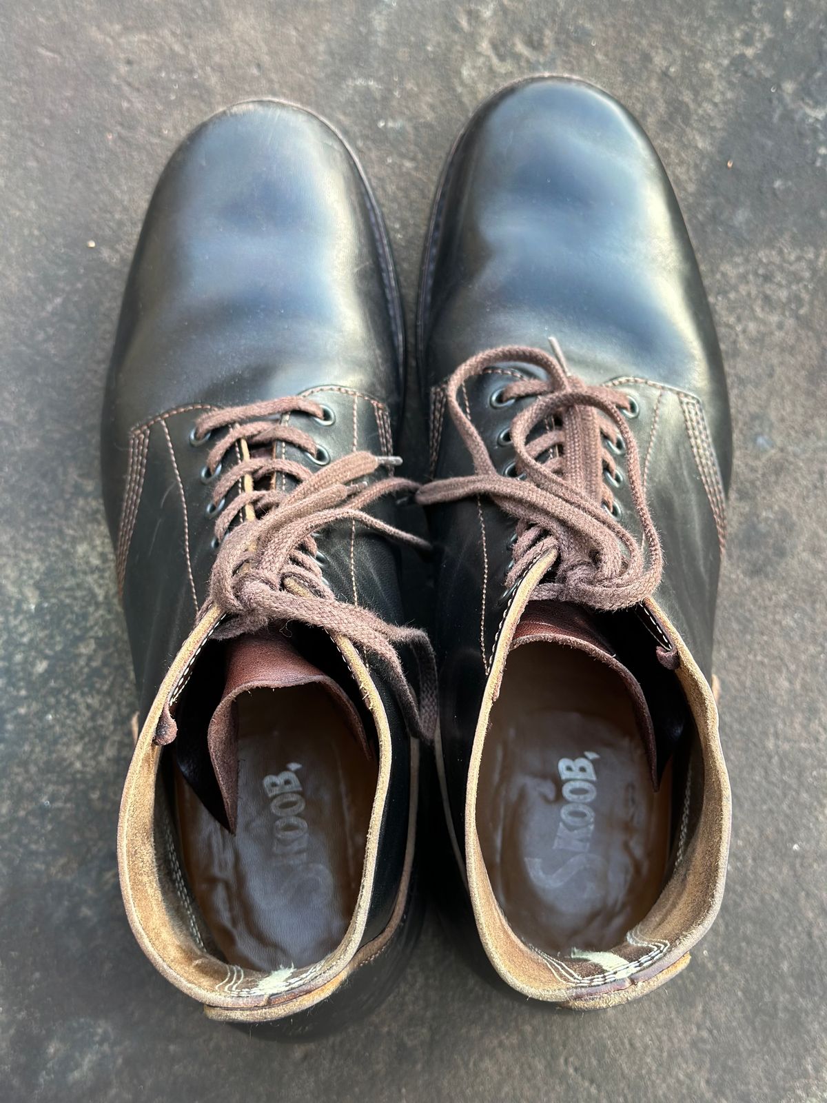 Photo by gmart7 on January 5, 2024 of the SKOOB M-43 Service Shoes in Black Italian Horsebutt.