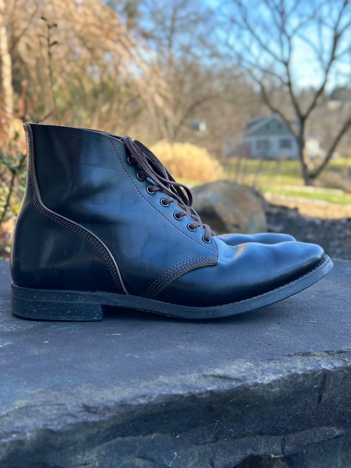 Photo by gmart7 on February 5, 2024 of the SKOOB M-43 Service Shoes in Black Italian Horsebutt.