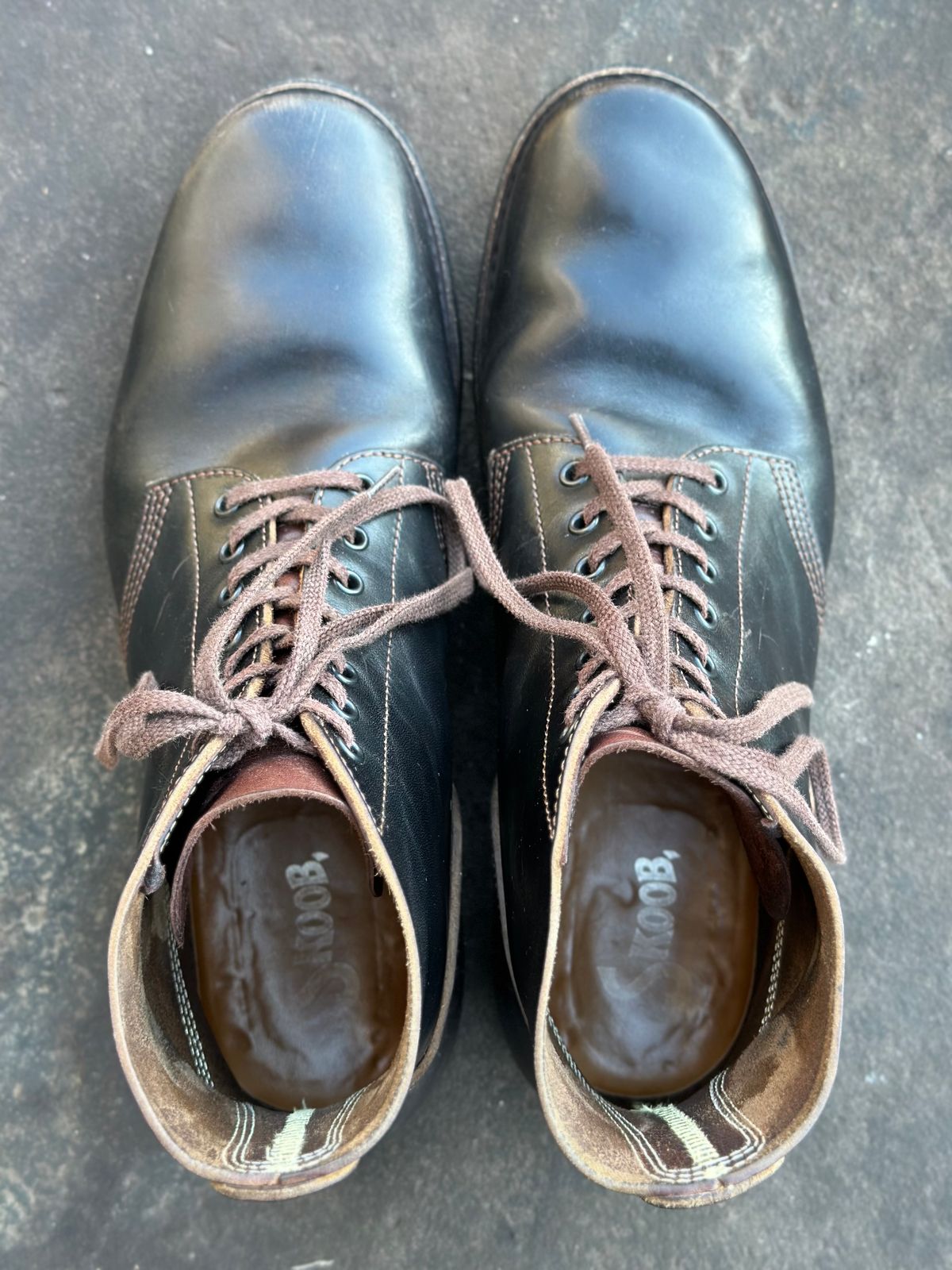 Photo by gmart7 on February 5, 2024 of the SKOOB M-43 Service Shoes in Black Italian Horsebutt.
