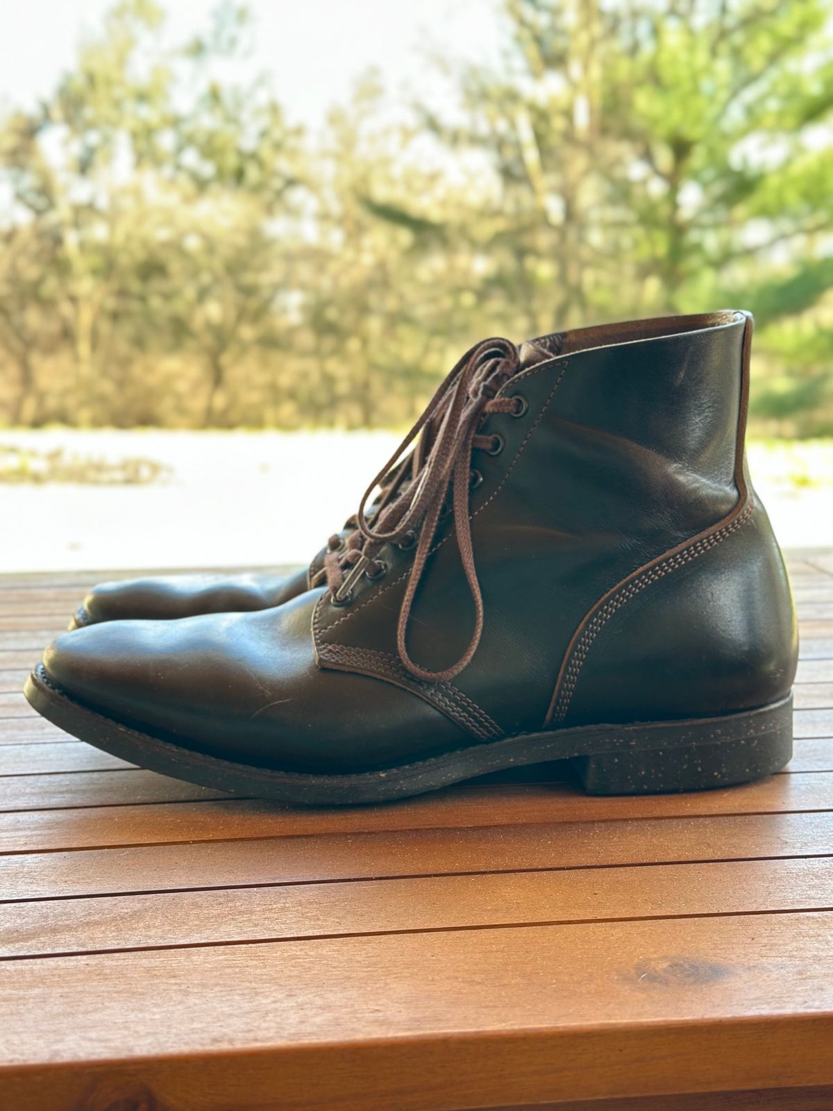 Photo by gmart7 on March 5, 2024 of the SKOOB M-43 Service Shoes in Black Italian Horsebutt.
