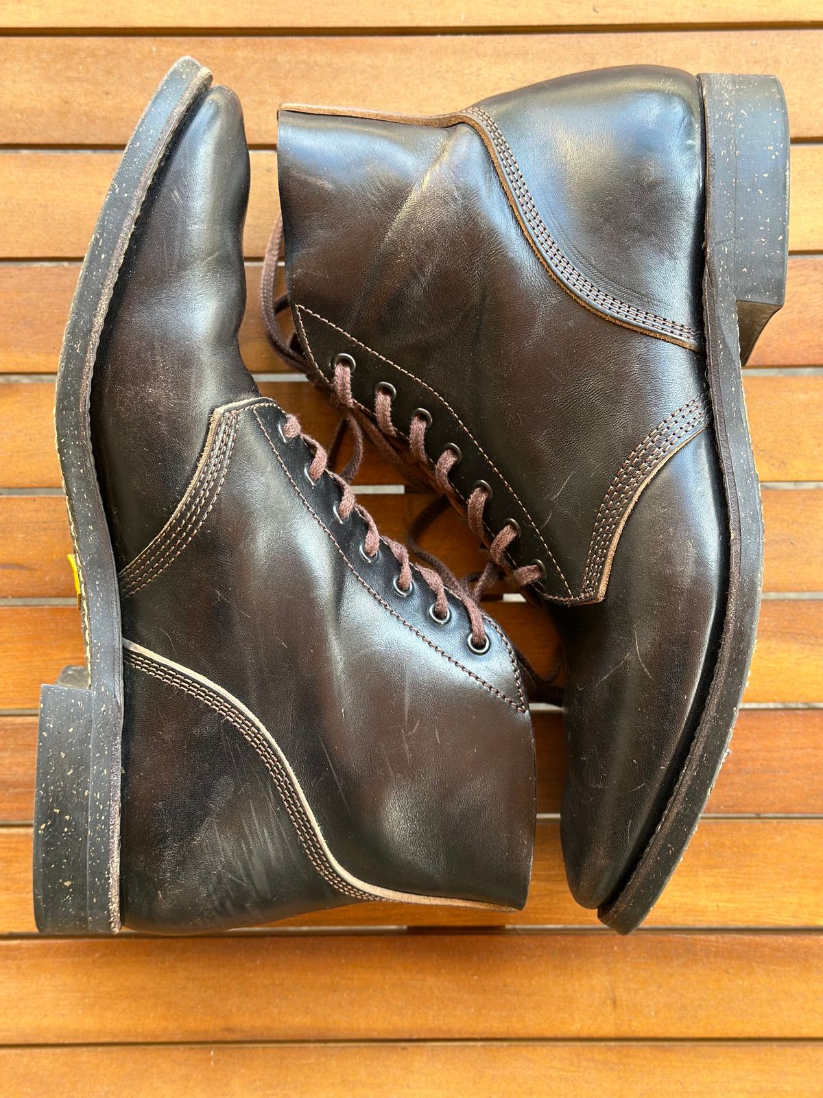Photo by gmart7 on March 5, 2024 of the SKOOB M-43 Service Shoes in Black Italian Horsebutt.