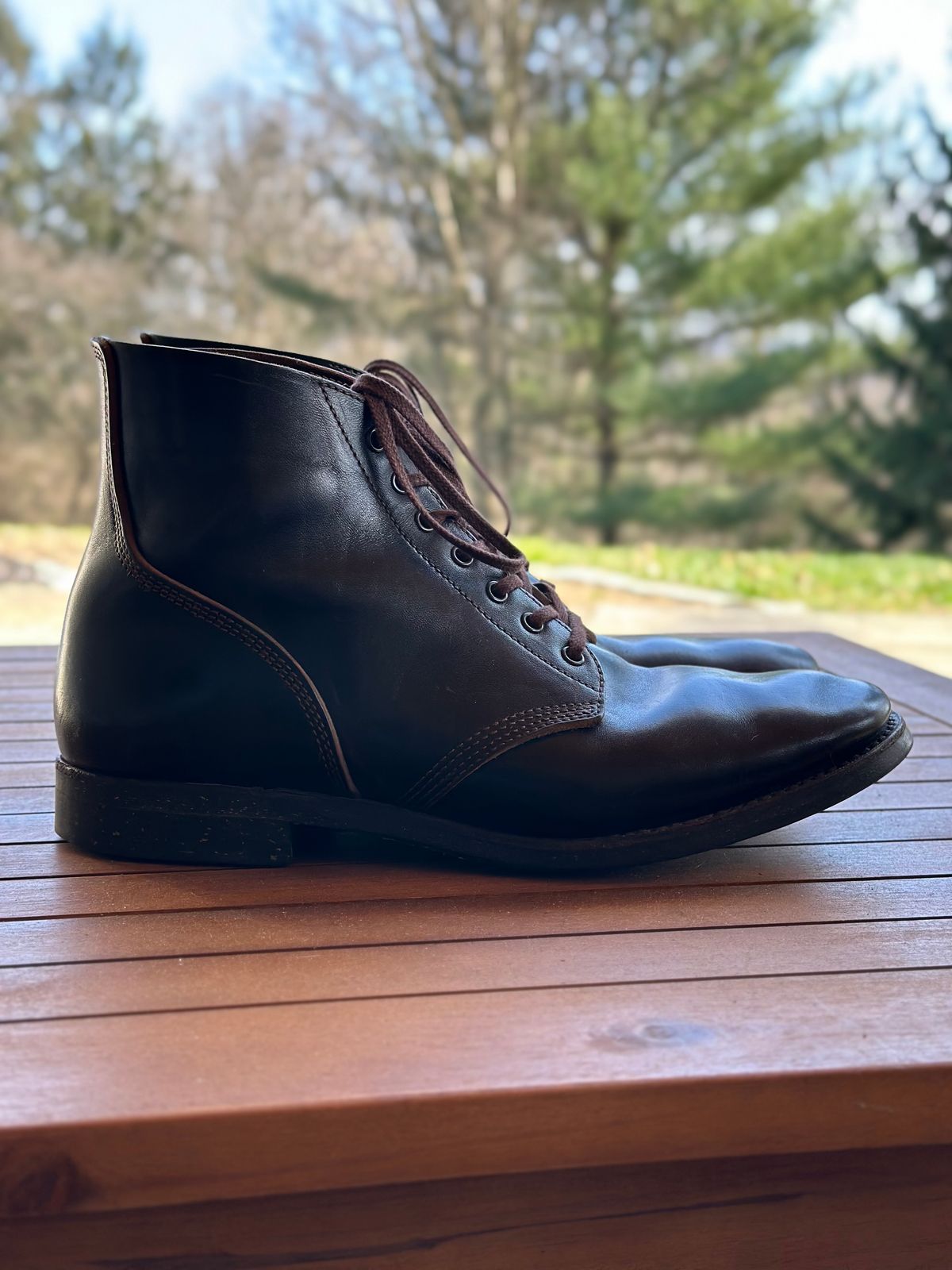 Photo by gmart7 on March 5, 2024 of the SKOOB M-43 Service Shoes in Black Italian Horsebutt.