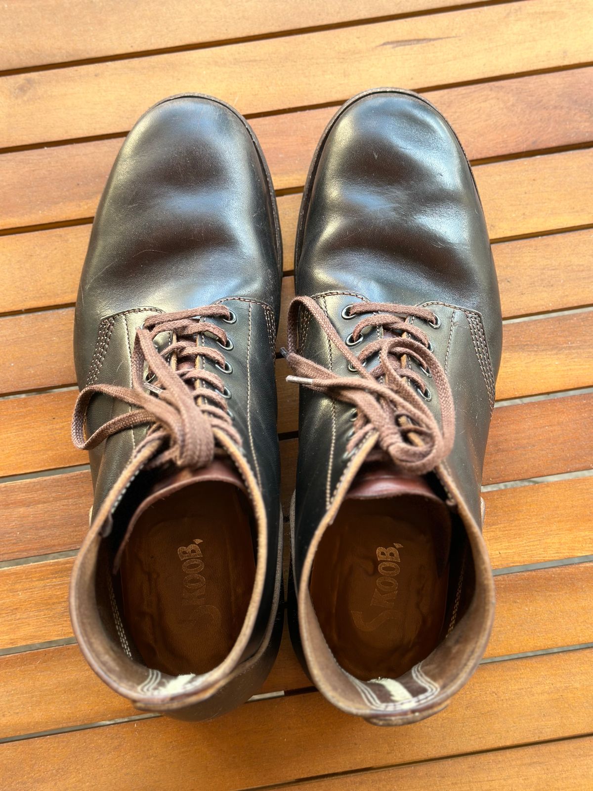 Photo by gmart7 on March 5, 2024 of the SKOOB M-43 Service Shoes in Black Italian Horsebutt.