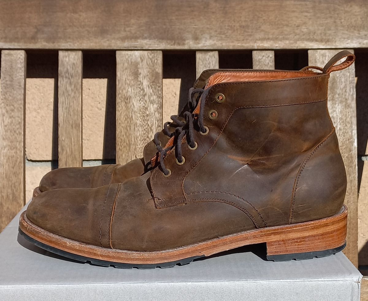 Photo by brypadilla on December 3, 2022 of the Patina Welted Brooklyn Boot in Unknown Leather.