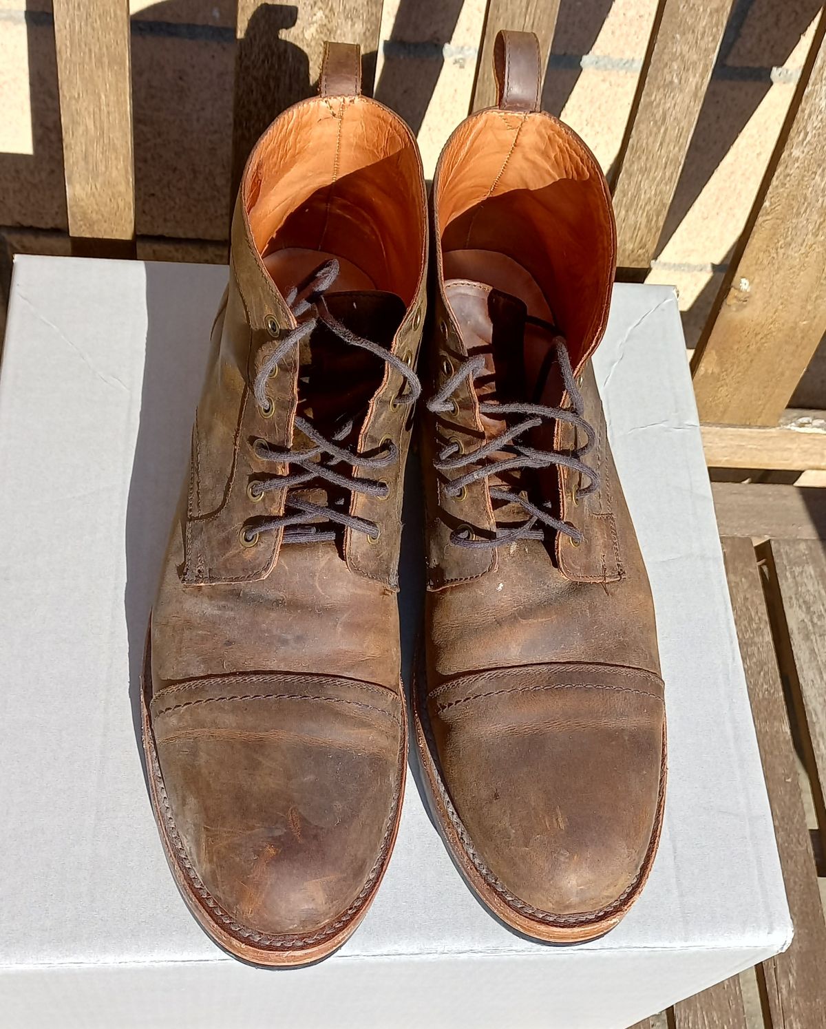 Photo by brypadilla on December 3, 2022 of the Patina Welted Brooklyn Boot in Unknown Leather.