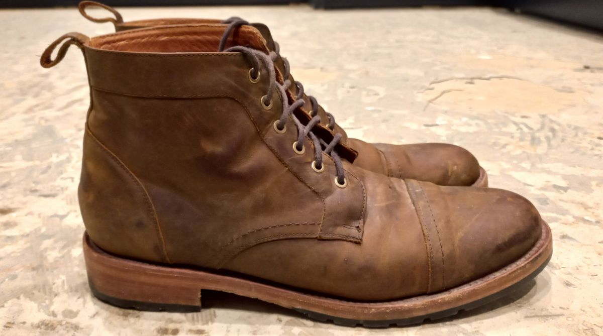 Photo by brypadilla on January 5, 2023 of the Patina Welted Brooklyn Boot in Unknown Leather.