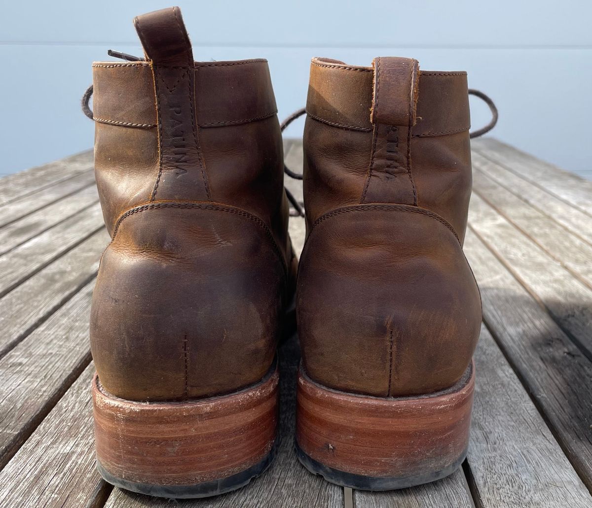 Photo by brypadilla on February 2, 2023 of the Patina Welted Brooklyn Boot in Unknown Leather.