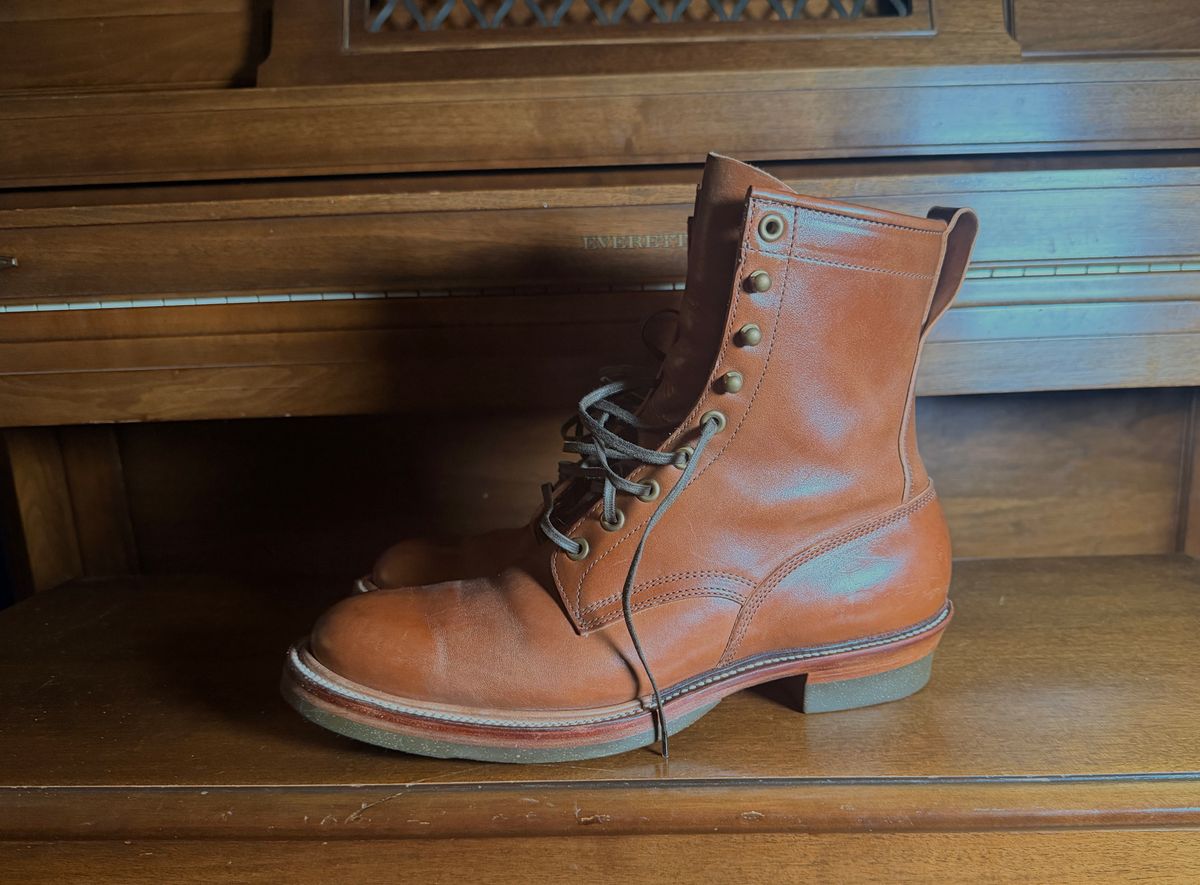 Photo by rmt on October 6, 2025 of the Quan Shoemaker Unknown Model in Maryam Toscanello TPR Horsebutt.