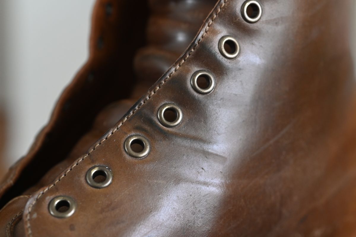 Photo by rmt on December 3, 2022 of the Viberg Wholecut Derby Boot in Horween Calvados Shell Cordovan.