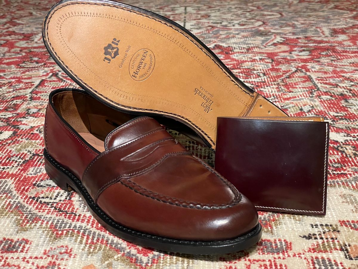 Photo by zhqan on January 22, 2023 of the Allen Edmonds in Horween Color 8 Shell Cordovan.