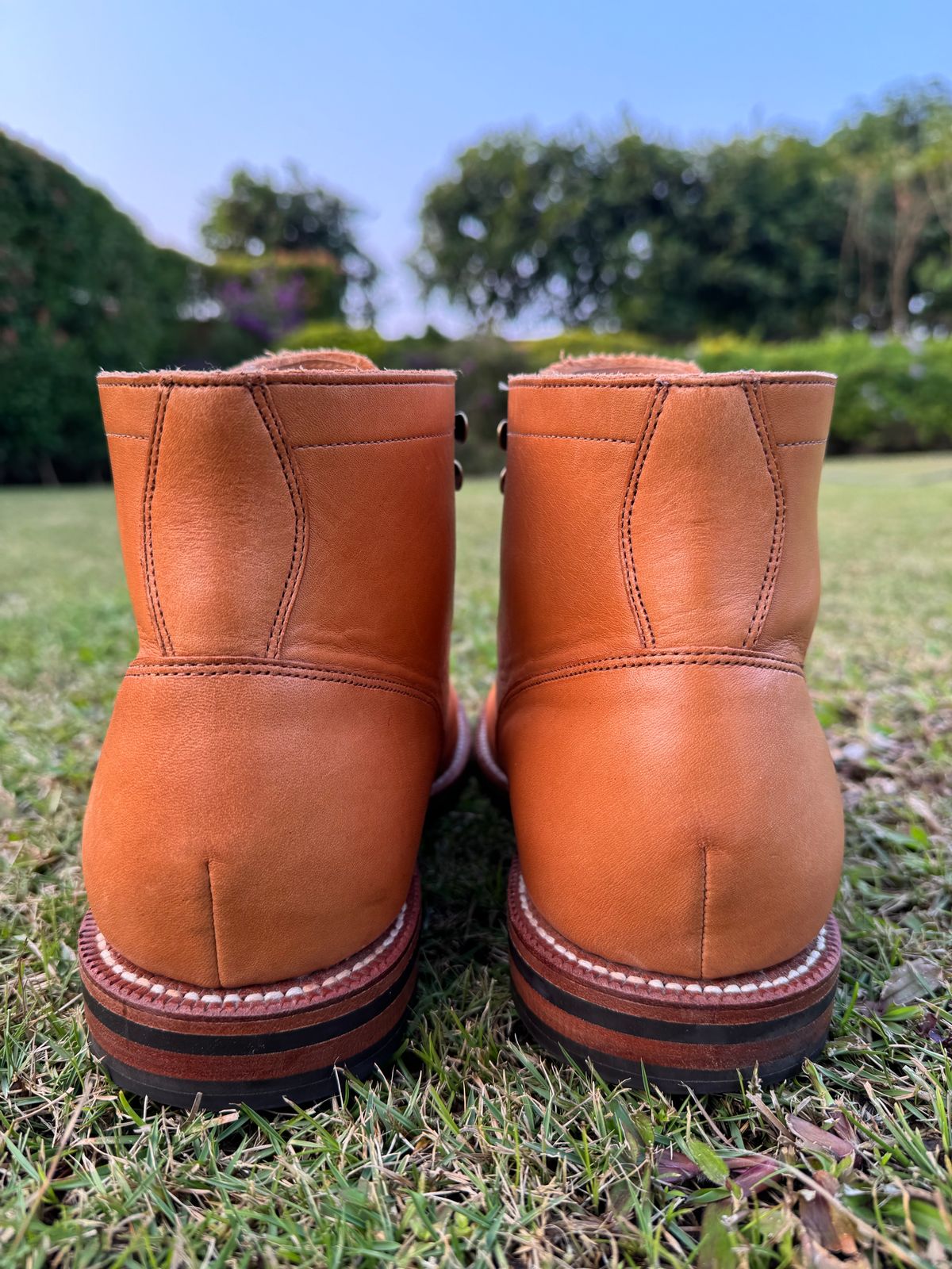Photo by andrewclau on January 1, 2024 of the Grant Stone Diesel Boot in Horween Tan Essex.