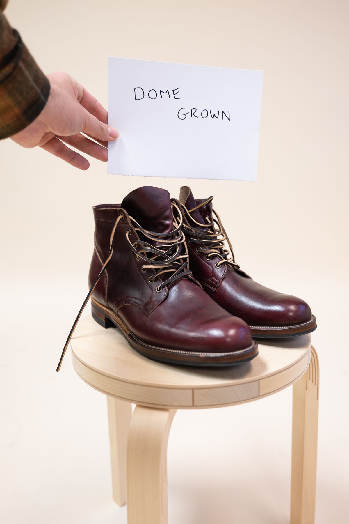 Photo by BenCrownNorthampton on November 2, 2023 of the Viberg Service Boot in Horween Color 8 Chromexcel.