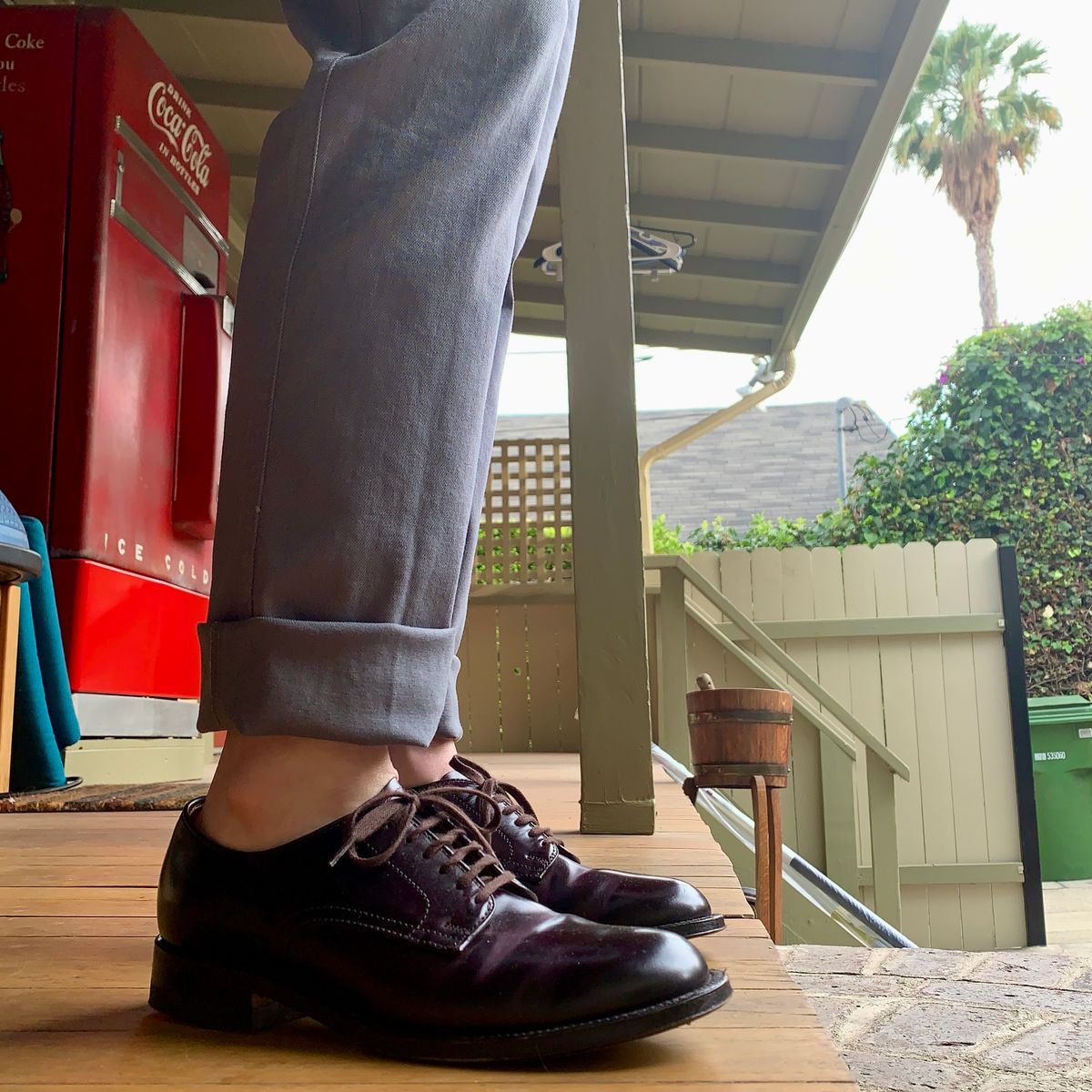 Photo by robyn on July 25, 2021 of the Alden Plain Toe Derby in Horween Color 8 Shell Cordovan.