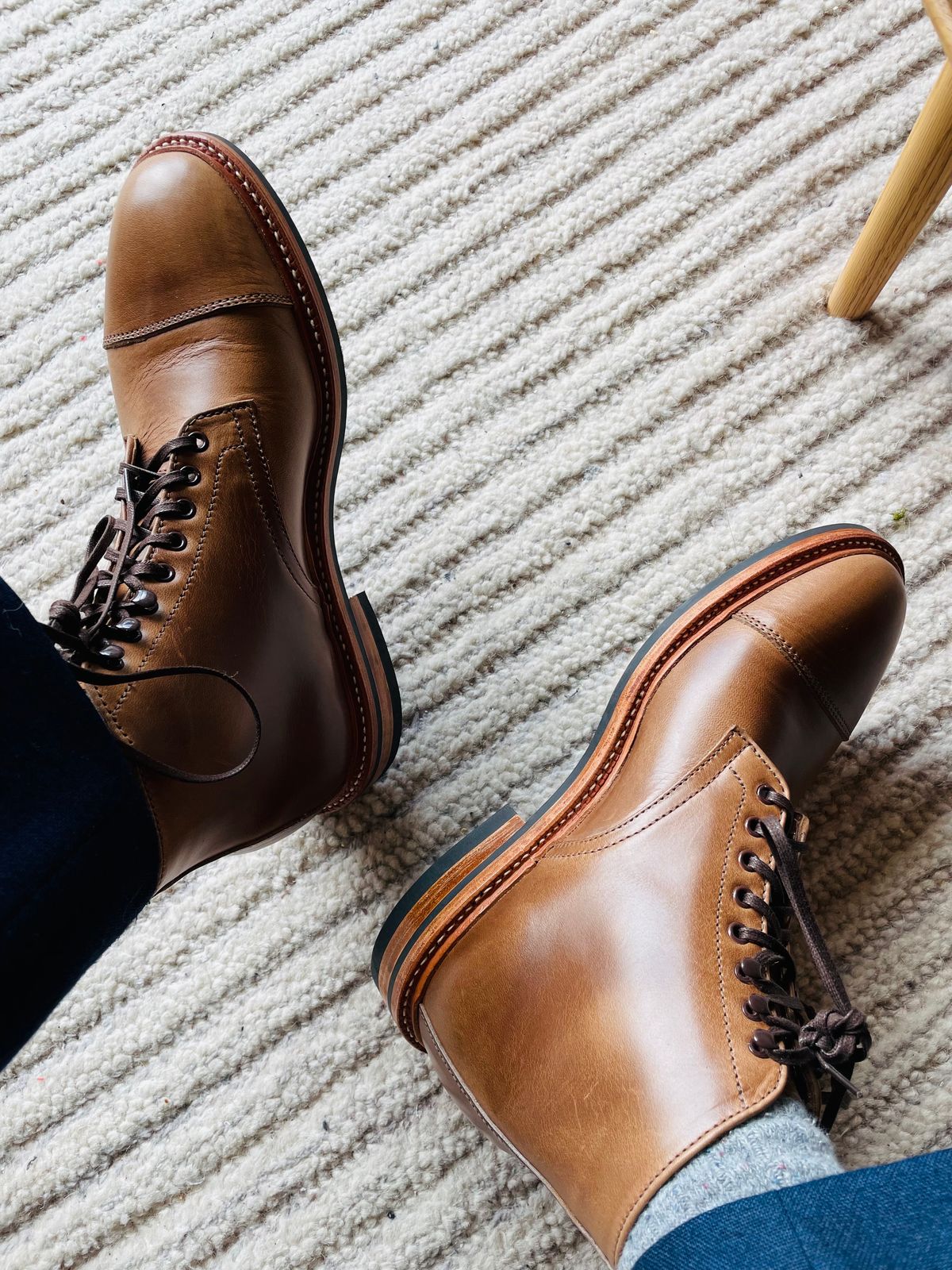 Photo by rarecheescake on March 17, 2023 of the Oak Street Bootmakers Lakeshore Boot in Horween Natural Chromexcel.