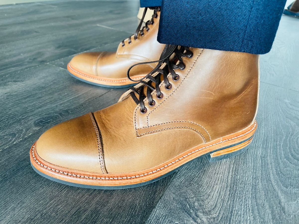 Photo by rarecheescake on March 17, 2023 of the Oak Street Bootmakers Lakeshore Boot in Horween Natural Chromexcel.