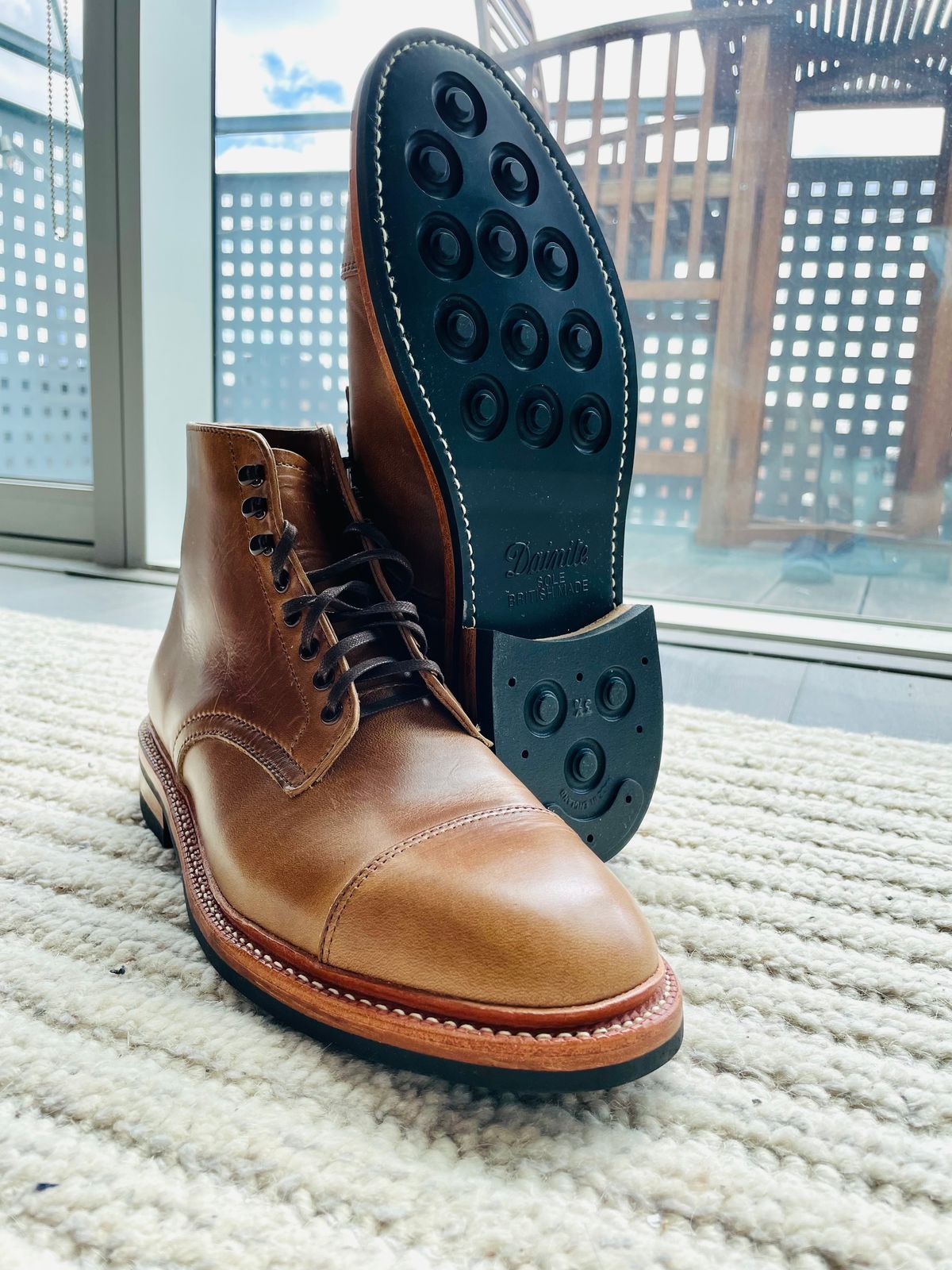 Photo by rarecheescake on March 17, 2023 of the Oak Street Bootmakers Lakeshore Boot in Horween Natural Chromexcel.