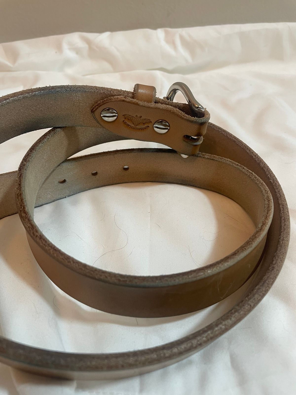Photo by SkoBuffs23 on February 6, 2026 of the Harker Leatherworks Belt in Natural Oak Bark Bridle.