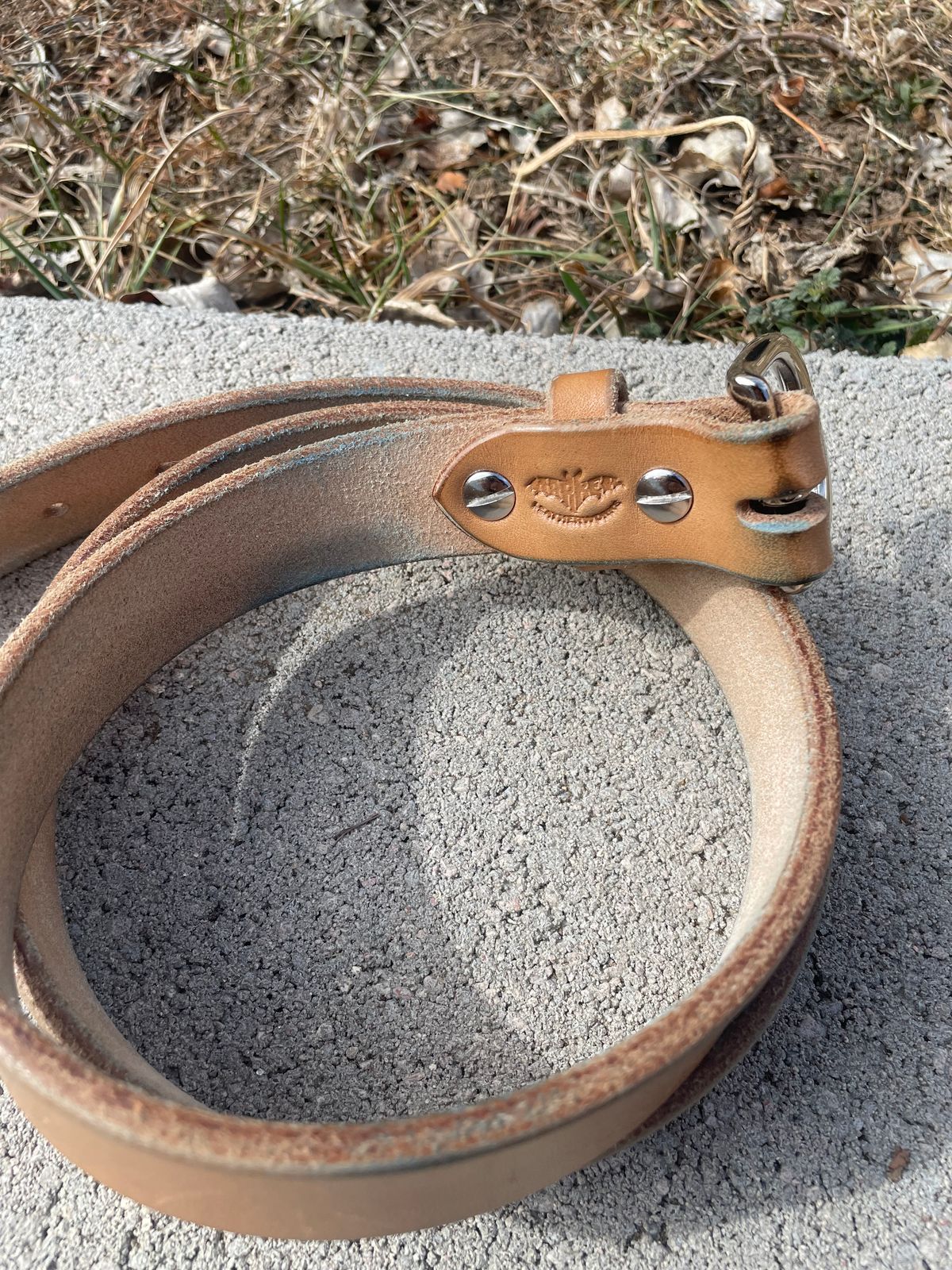Photo by SkoBuffs23 on March 2, 2026 of the Harker Leatherworks Belt in Natural Oak Bark Bridle.