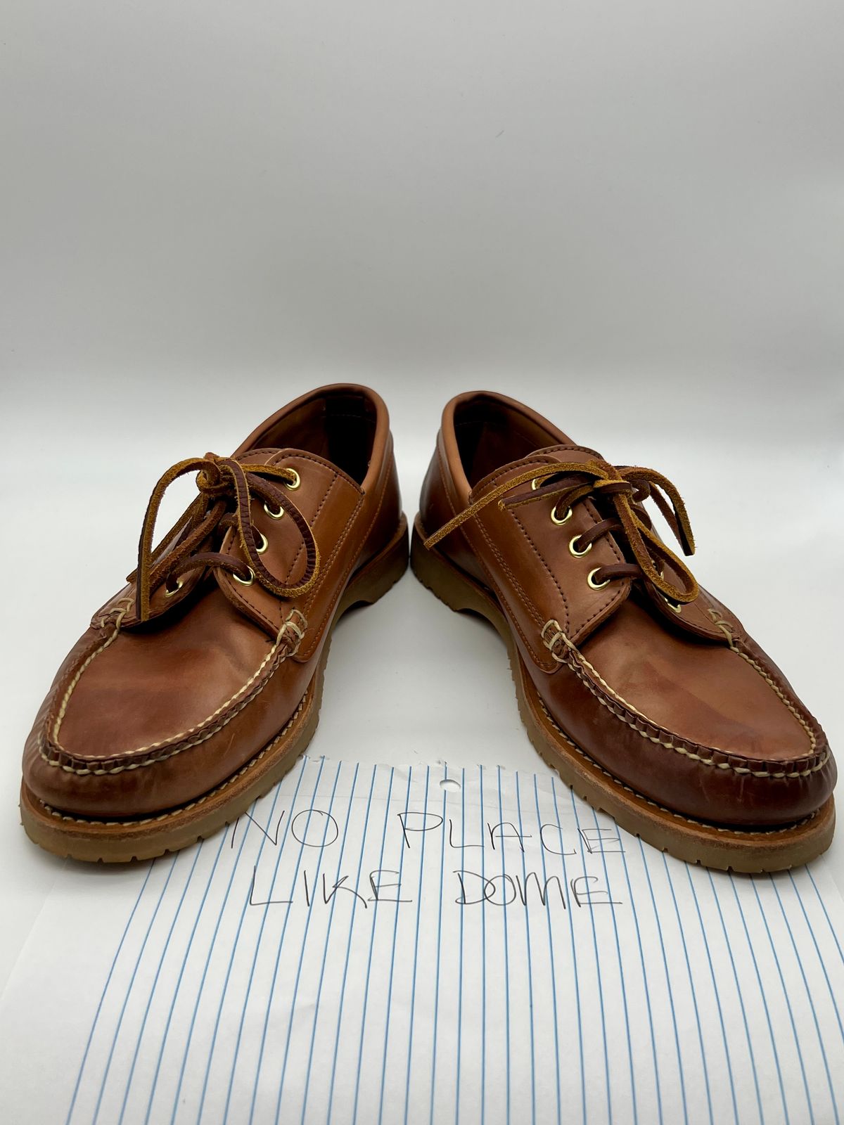 Photo by thebootbum2 on November 6, 2022 of the Rancourt & Co. Classic Ranger-Moc in Horween Natural Shell Cordovan.
