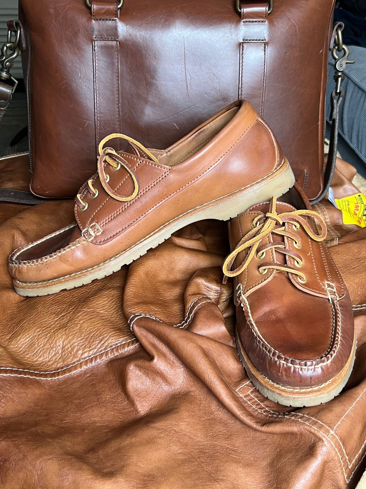 Photo by thebootbum2 on January 6, 2023 of the Rancourt & Co. Classic Ranger-Moc in Horween Natural Shell Cordovan.
