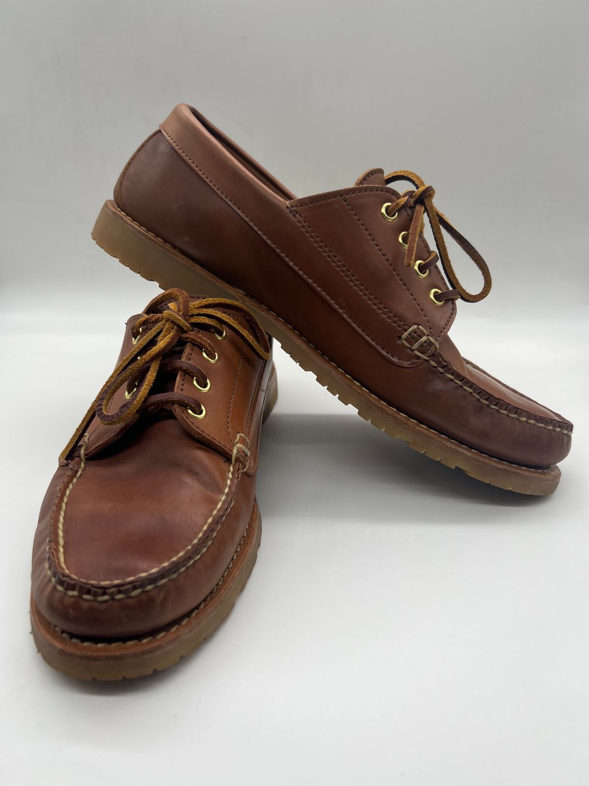 Photo by thebootbum2 on February 6, 2023 of the Rancourt & Co. Classic Ranger-Moc in Horween Natural Shell Cordovan.