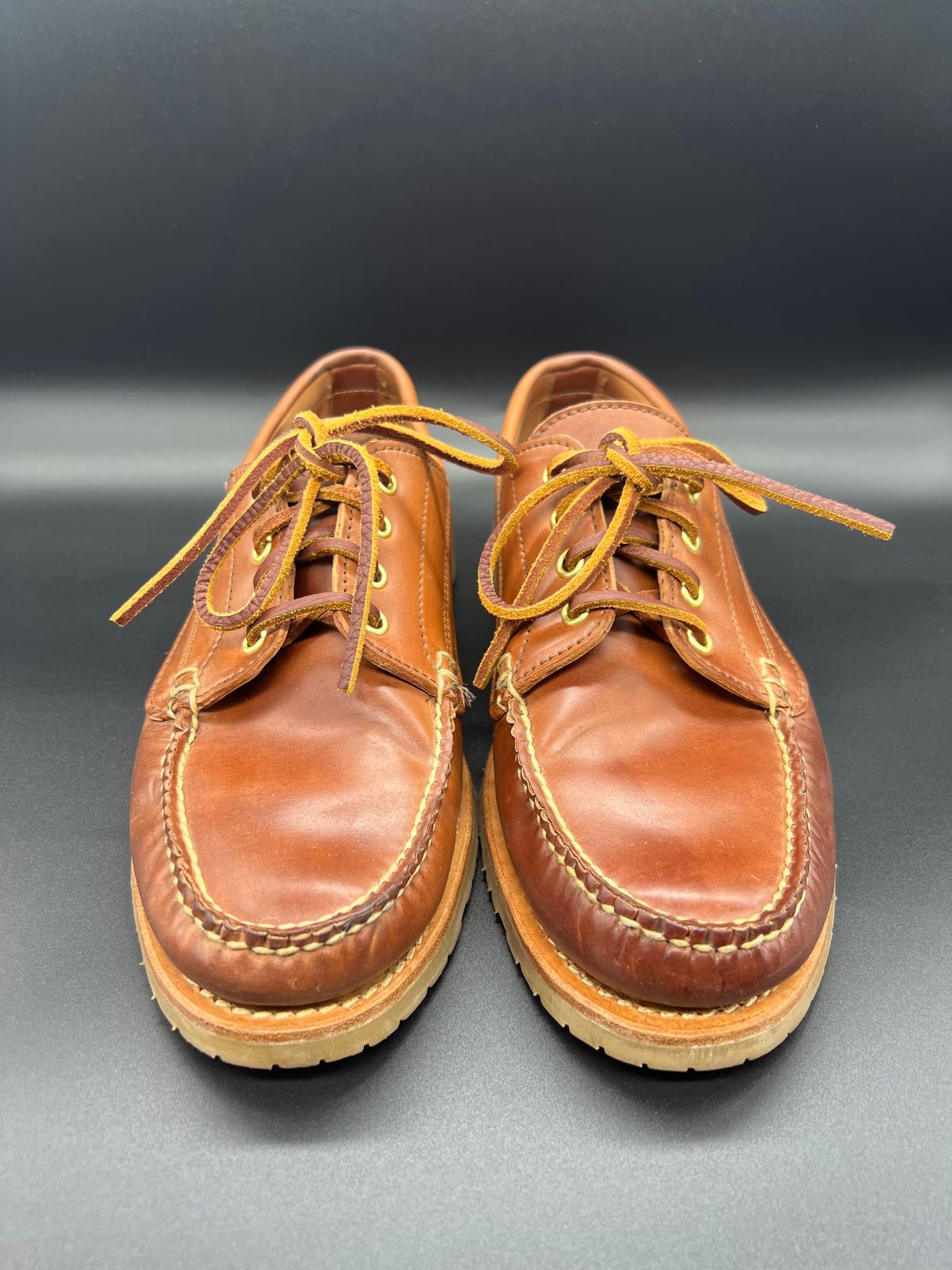 Photo by thebootbum2 on March 5, 2023 of the Rancourt & Co. Classic Ranger-Moc in Horween Natural Shell Cordovan.