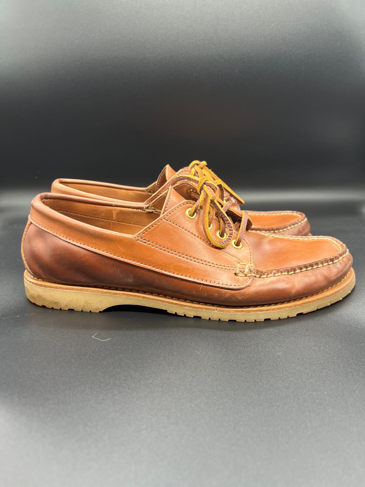 Photo by thebootbum2 on April 6, 2023 of the Rancourt & Co. Classic Ranger-Moc in Horween Natural Shell Cordovan.