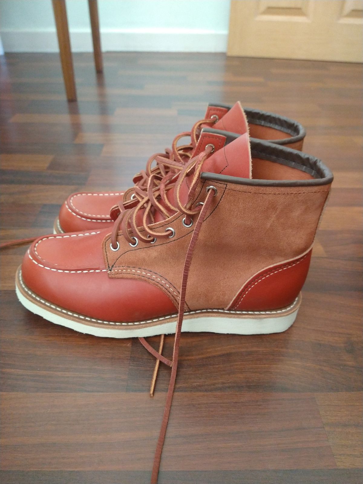 Photo by Alatariel on October 1, 2022 of the Red Wing 6-Inch Classic Moc in S.B. Foot Oro-Russet Portage.