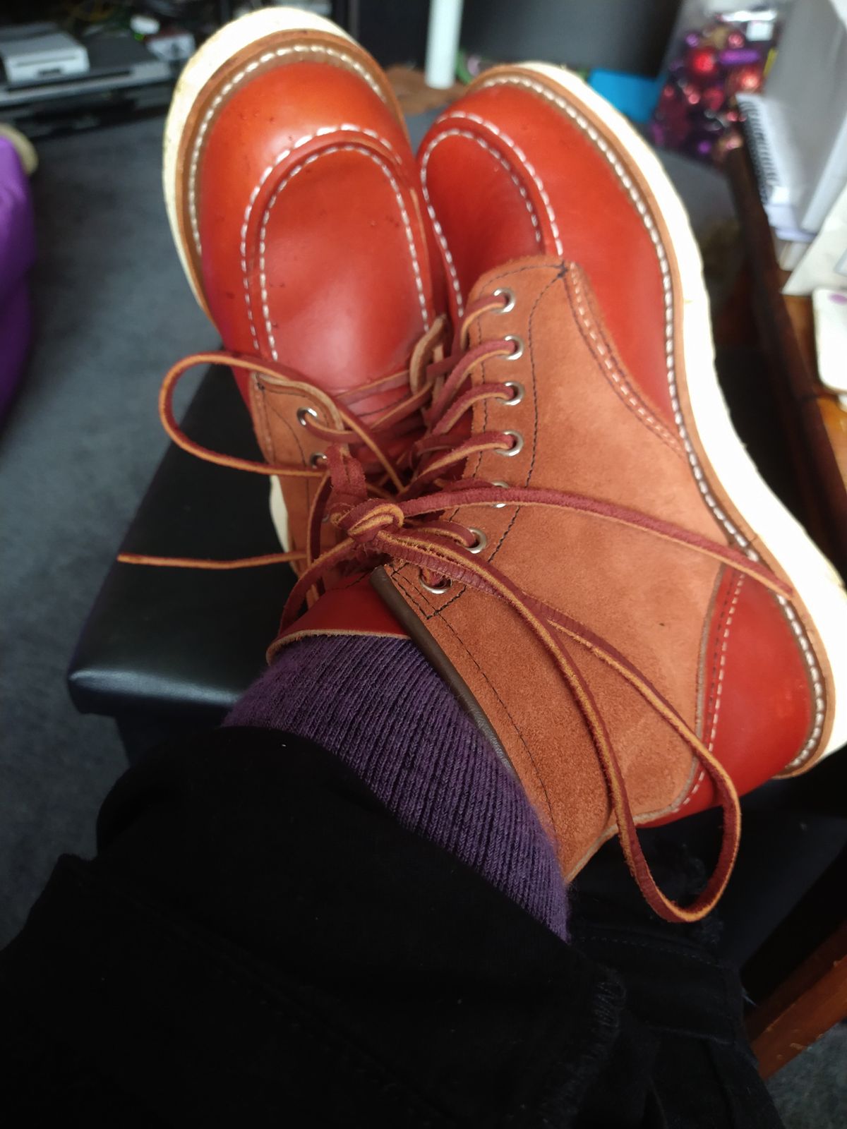 Photo by Alatariel on December 2, 2022 of the Red Wing 6-Inch Classic Moc in S.B. Foot Oro-Russet Portage.