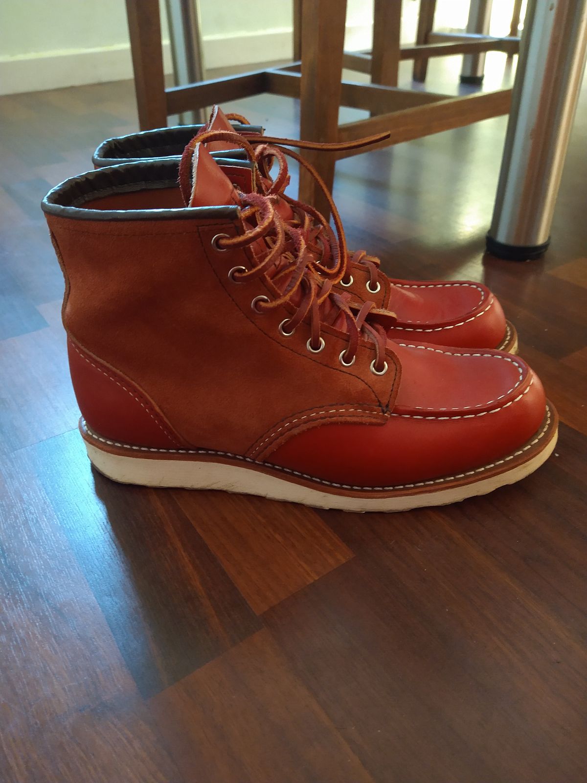 Photo by Alatariel on February 5, 2023 of the Red Wing 6-Inch Classic Moc in S.B. Foot Oro-Russet Portage.