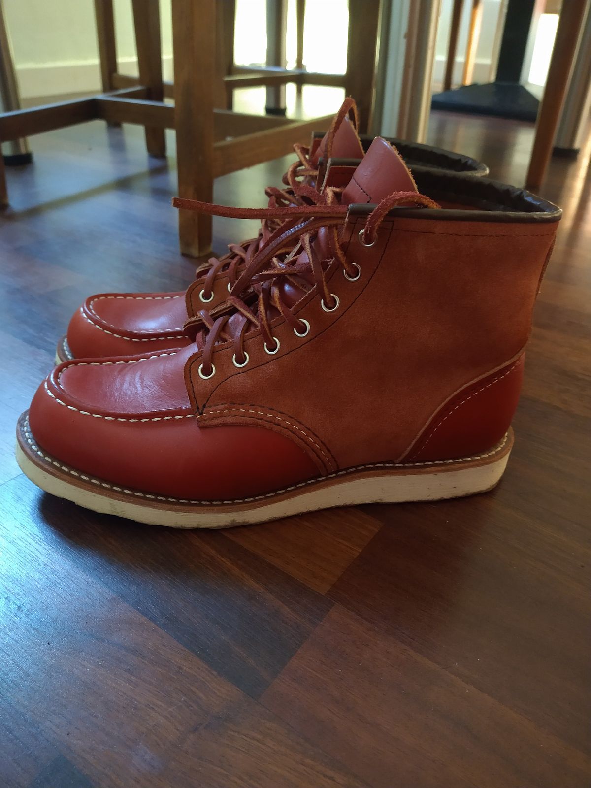 Photo by Alatariel on February 5, 2023 of the Red Wing 6-Inch Classic Moc in S.B. Foot Oro-Russet Portage.