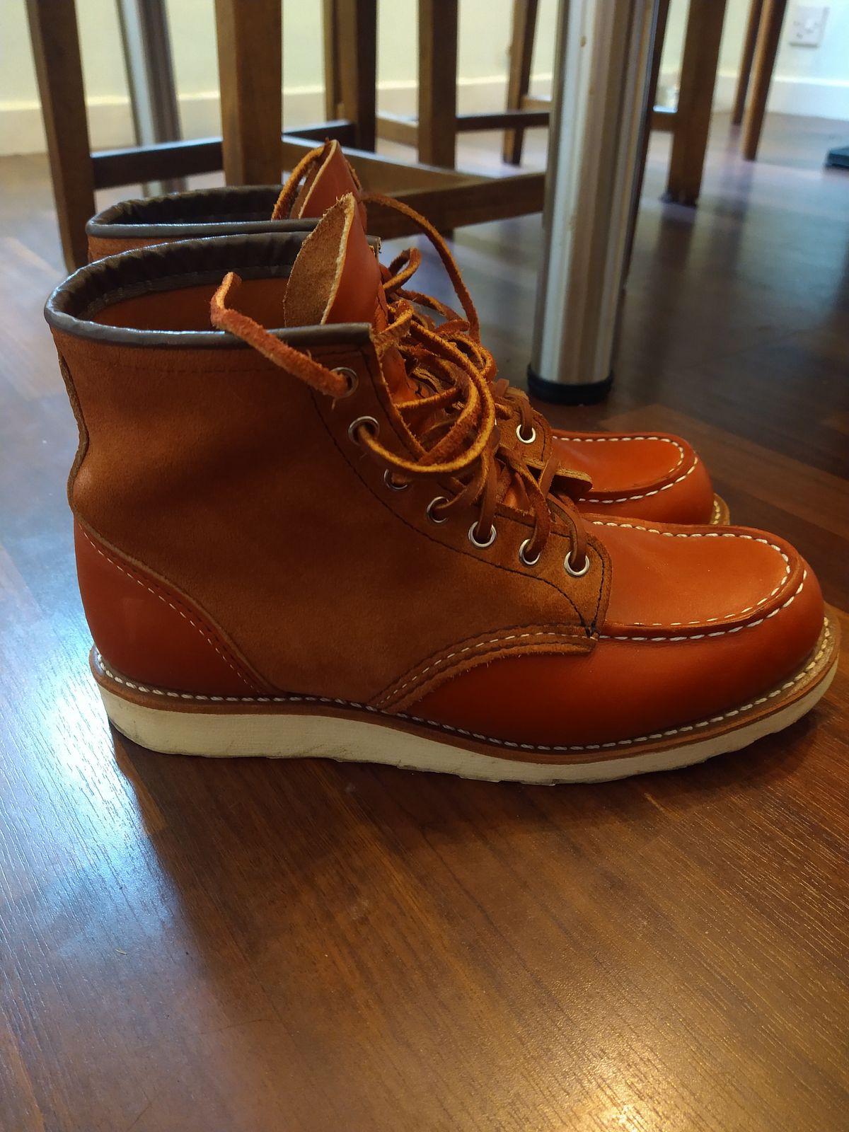 Photo by Alatariel on March 4, 2023 of the Red Wing 6-Inch Classic Moc in S.B. Foot Oro-Russet Portage.
