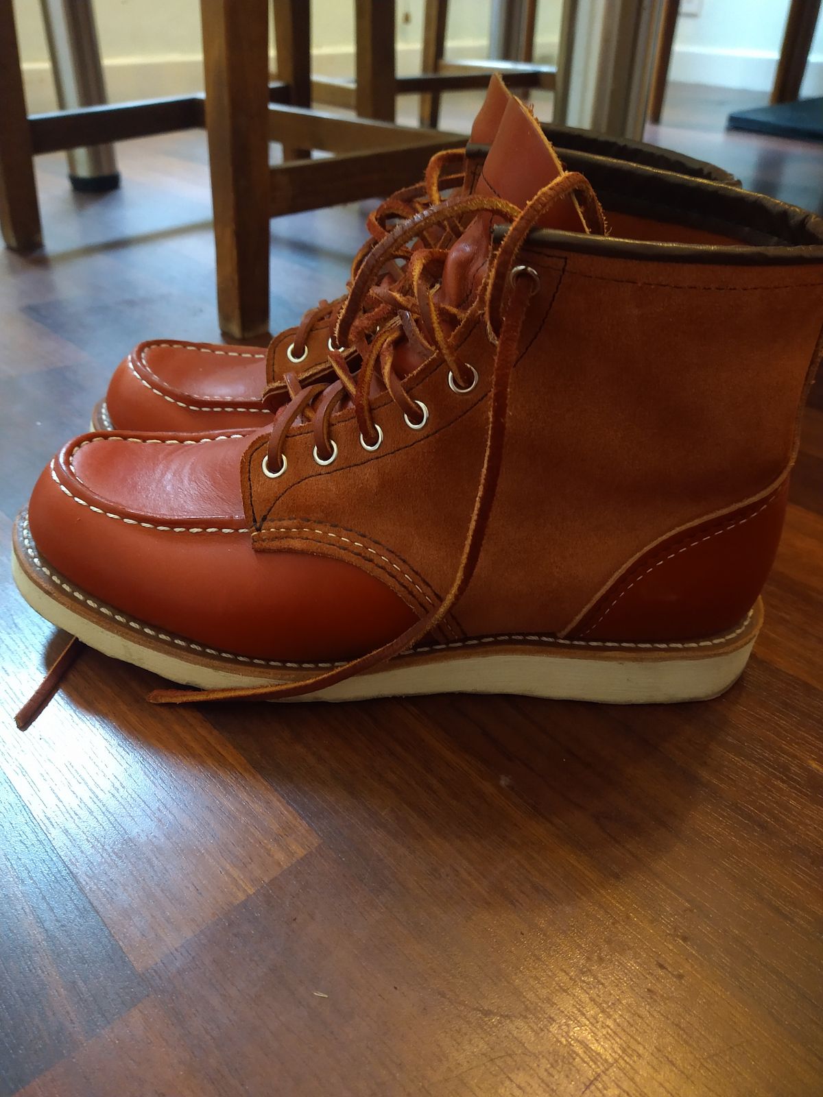 Photo by Alatariel on March 4, 2023 of the Red Wing 6-Inch Classic Moc in S.B. Foot Oro-Russet Portage.