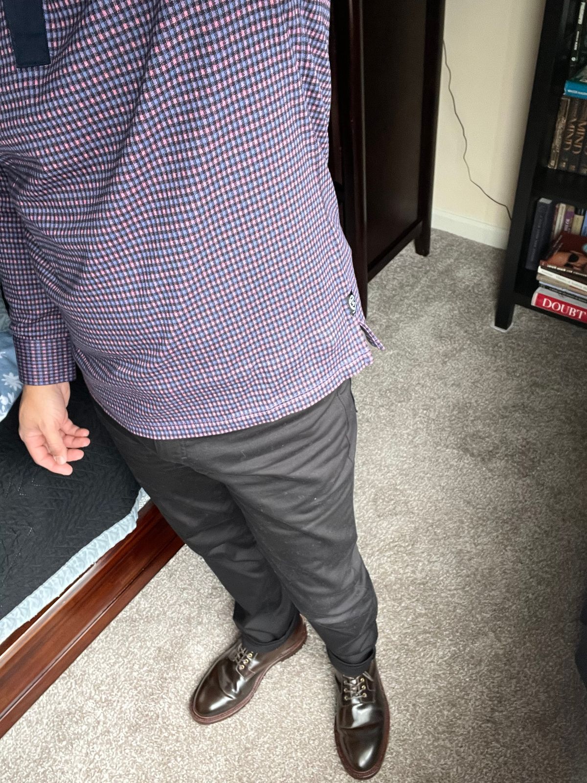 Photo by Bota71 on January 29, 2023 of the Grant Stone Edward Boot in Horween Maduro Shell Cordovan.