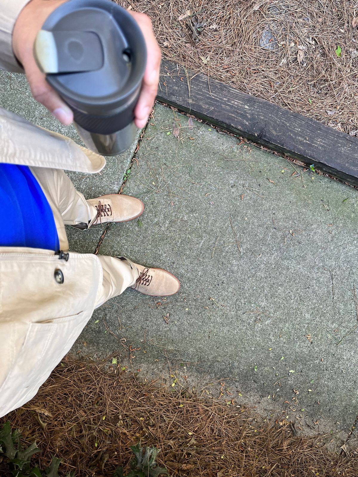 Photo by Bota71 on April 2, 2023 of the Grant Stone Dirty Buck in C.F. Stead Ivory Suede.