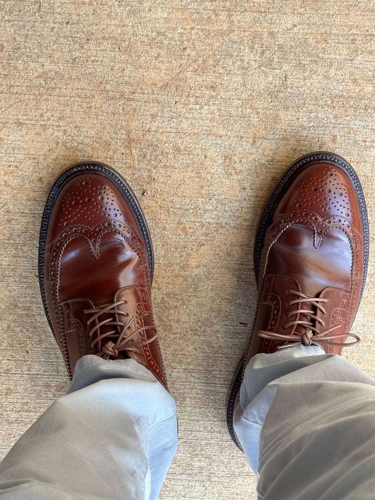 Photo by Bota71 on July 5, 2026 of the Grant Stone Longwing in Horween Garnet Shell Cordovan.