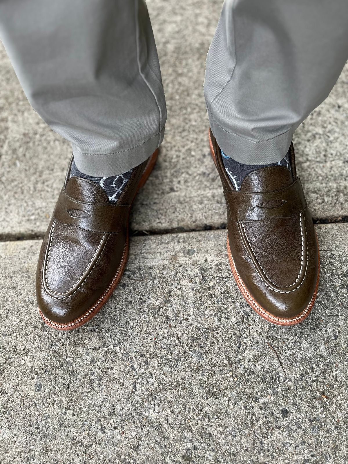 Photo by Bota71 on April 25, 2024 of the Grant Stone Traveler Loafer in Incas Jungle Kangaroo.