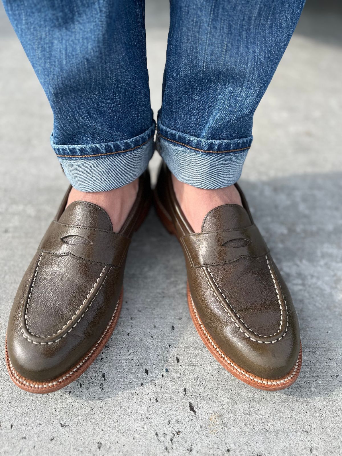 Photo by Bota71 on May 7, 2024 of the Grant Stone Traveler Loafer in Incas Jungle Kangaroo.