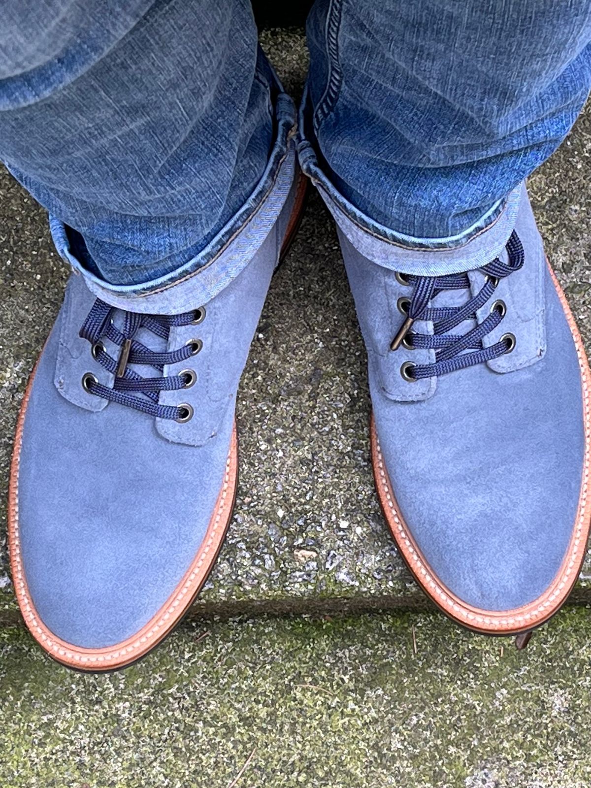 Photo by Bota71 on September 1, 2023 of the Grant Stone Diesel Boot in C.F. Stead Sky Kudu Reverse.