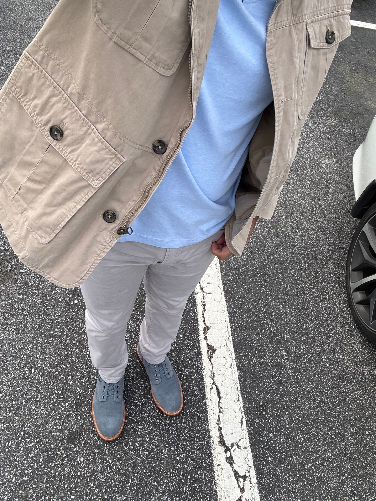 Photo by Bota71 on March 29, 2026 of the Grant Stone Diesel Boot in C.F. Stead Sky Kudu Reverse.