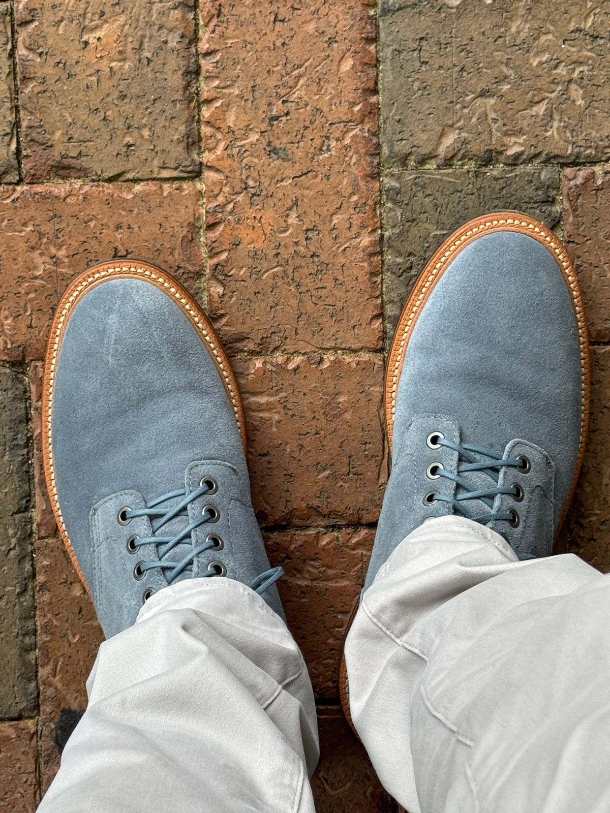 Photo by Bota71 on March 29, 2026 of the Grant Stone Diesel Boot in C.F. Stead Sky Kudu Reverse.