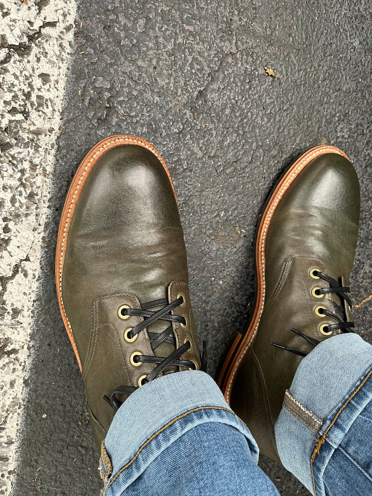 Photo by Bota71 on April 10, 2024 of the Grant Stone Diesel Boot in Incas Jungle Kangaroo.