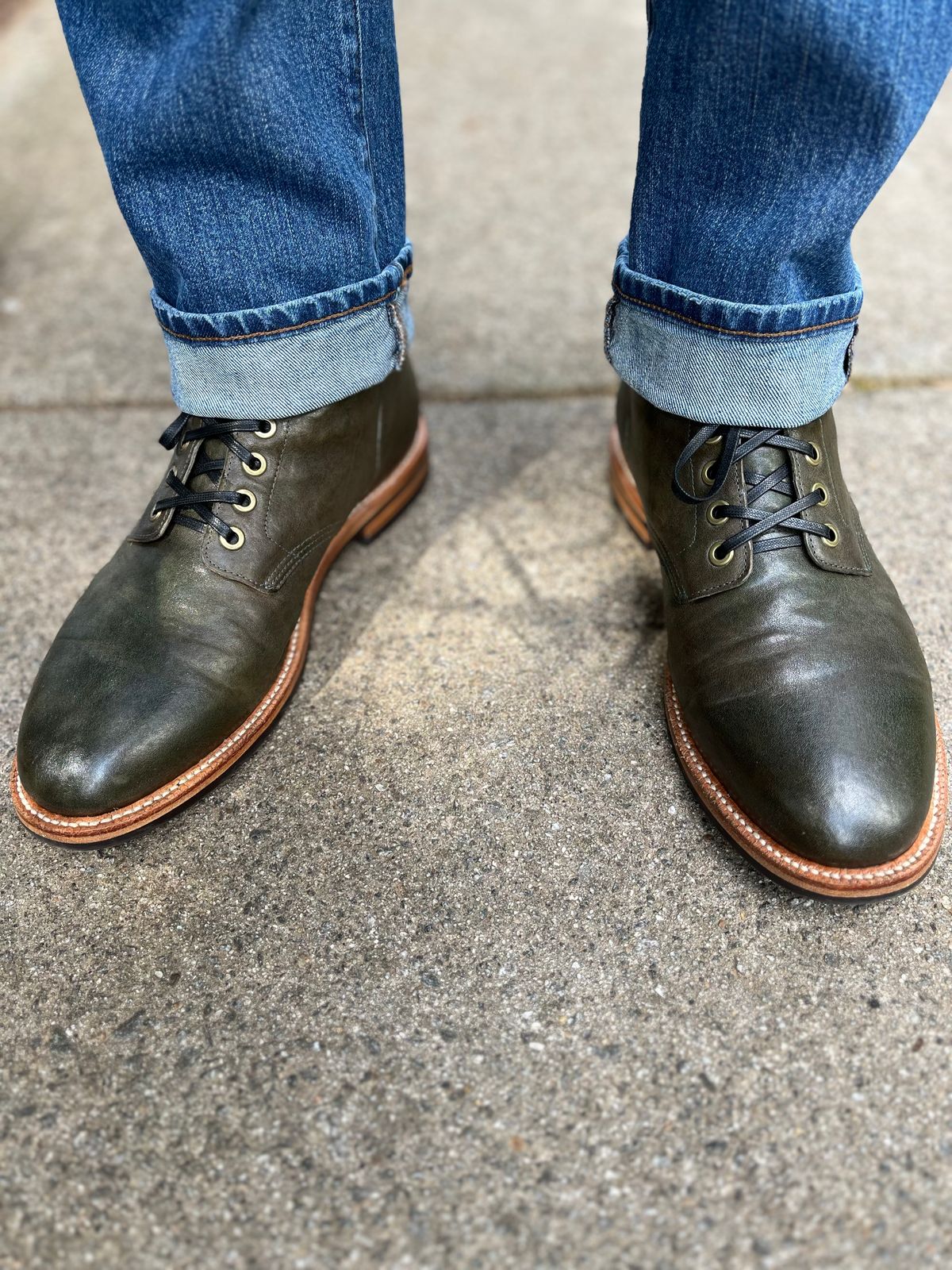 Photo by Bota71 on May 2, 2024 of the Grant Stone Diesel Boot in Incas Jungle Kangaroo.