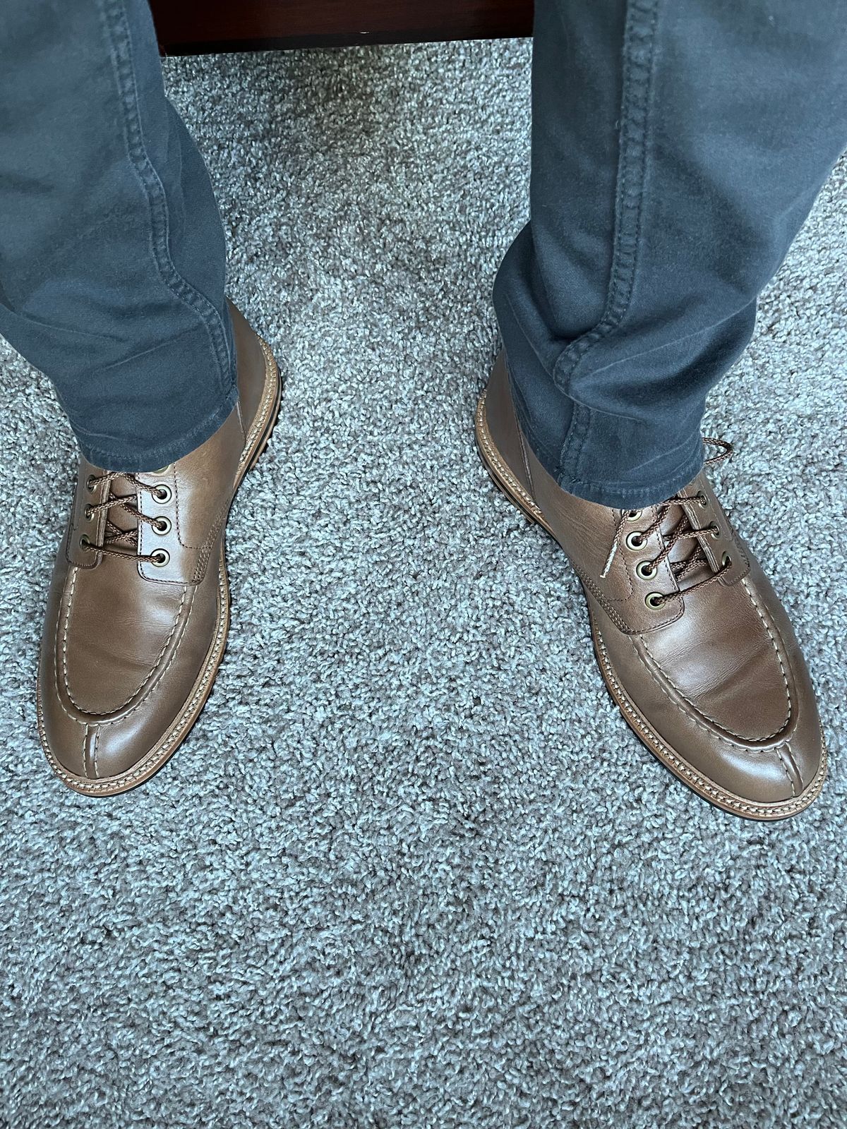 Photo by Bota71 on October 4, 2022 of the Grant Stone Ottawa Boot in Horween Dune Chromexcel.