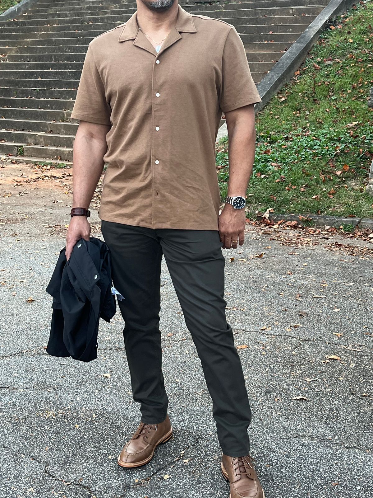 Photo by Bota71 on October 15, 2022 of the Grant Stone Ottawa Boot in Horween Dune Chromexcel.