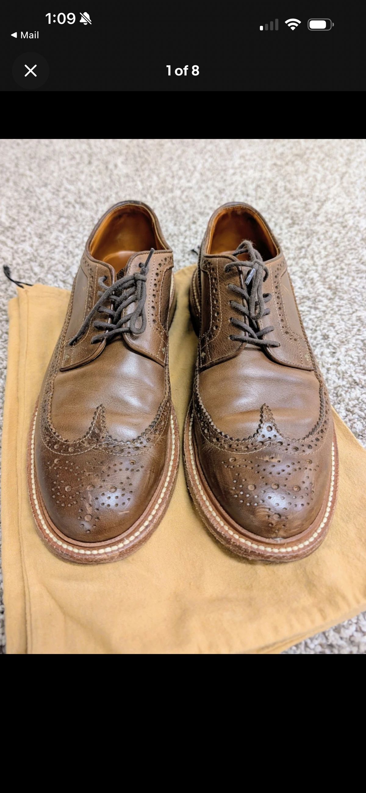 Photo by Bota71 on February 21, 2026 of the Grant Stone Longwing in Horween Dune Chromexcel.